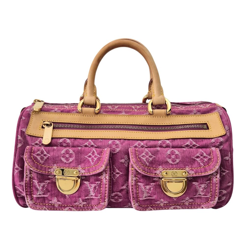 Louis Vuitton Monogram Denim Neo Speedy Fuchsia